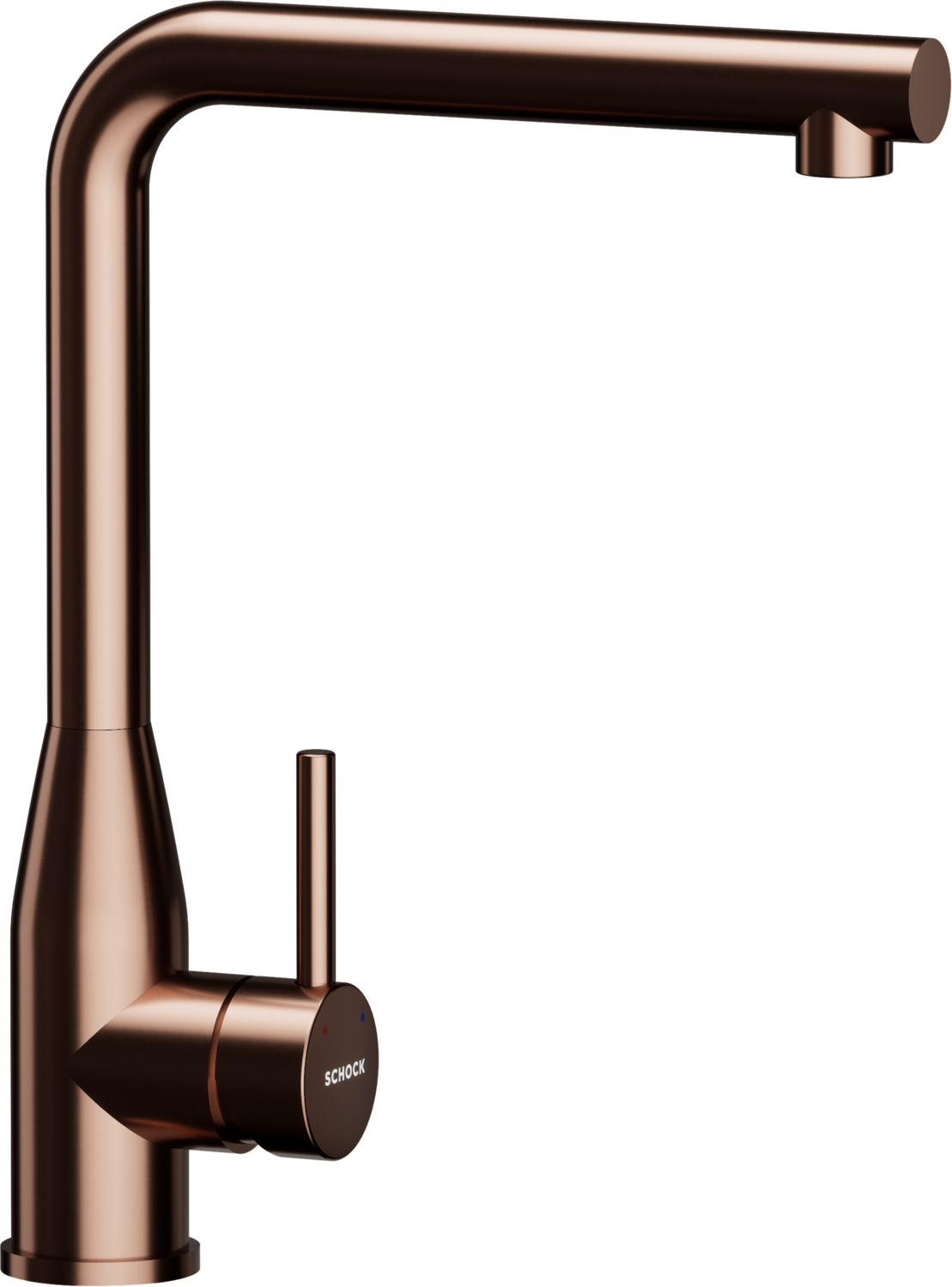 Küchenarmatur Keto Copper gebürstet L-Form Festauslauf