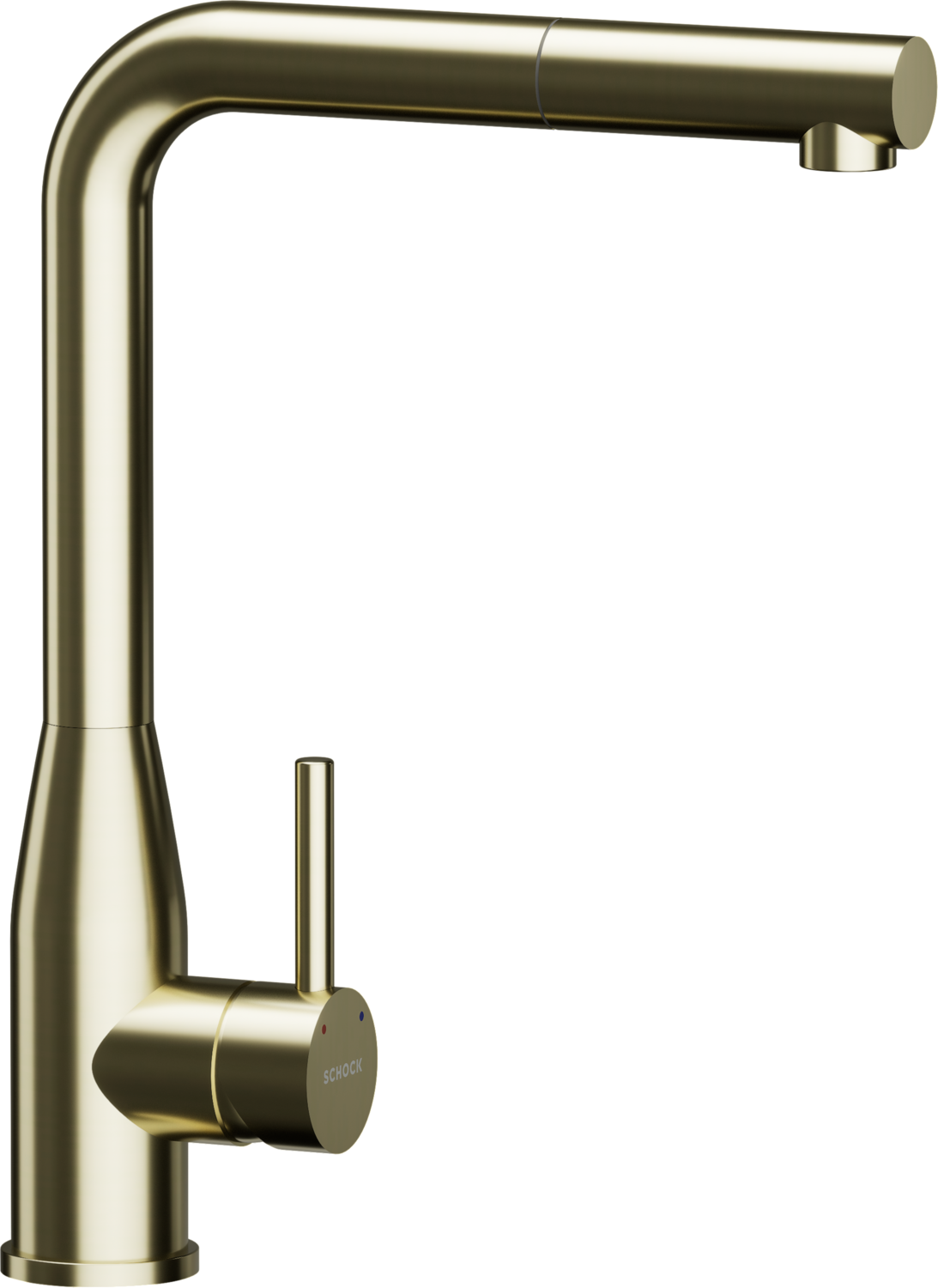 Küchenarmatur Keto White Gold L-Form Ausziehbar