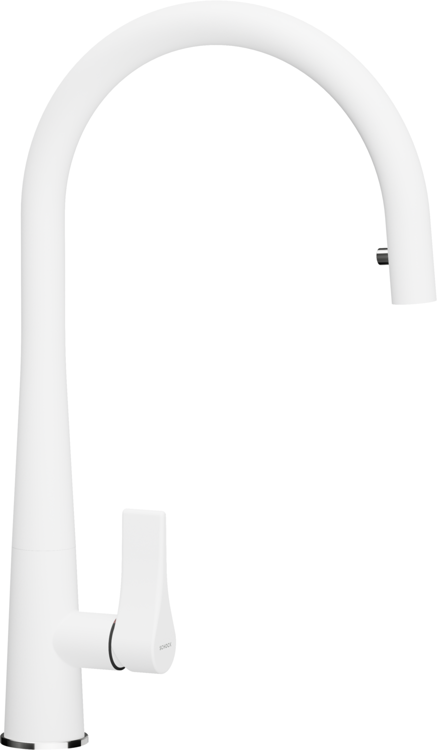Kitchen Tap Gota White gooseneck Pull-out
