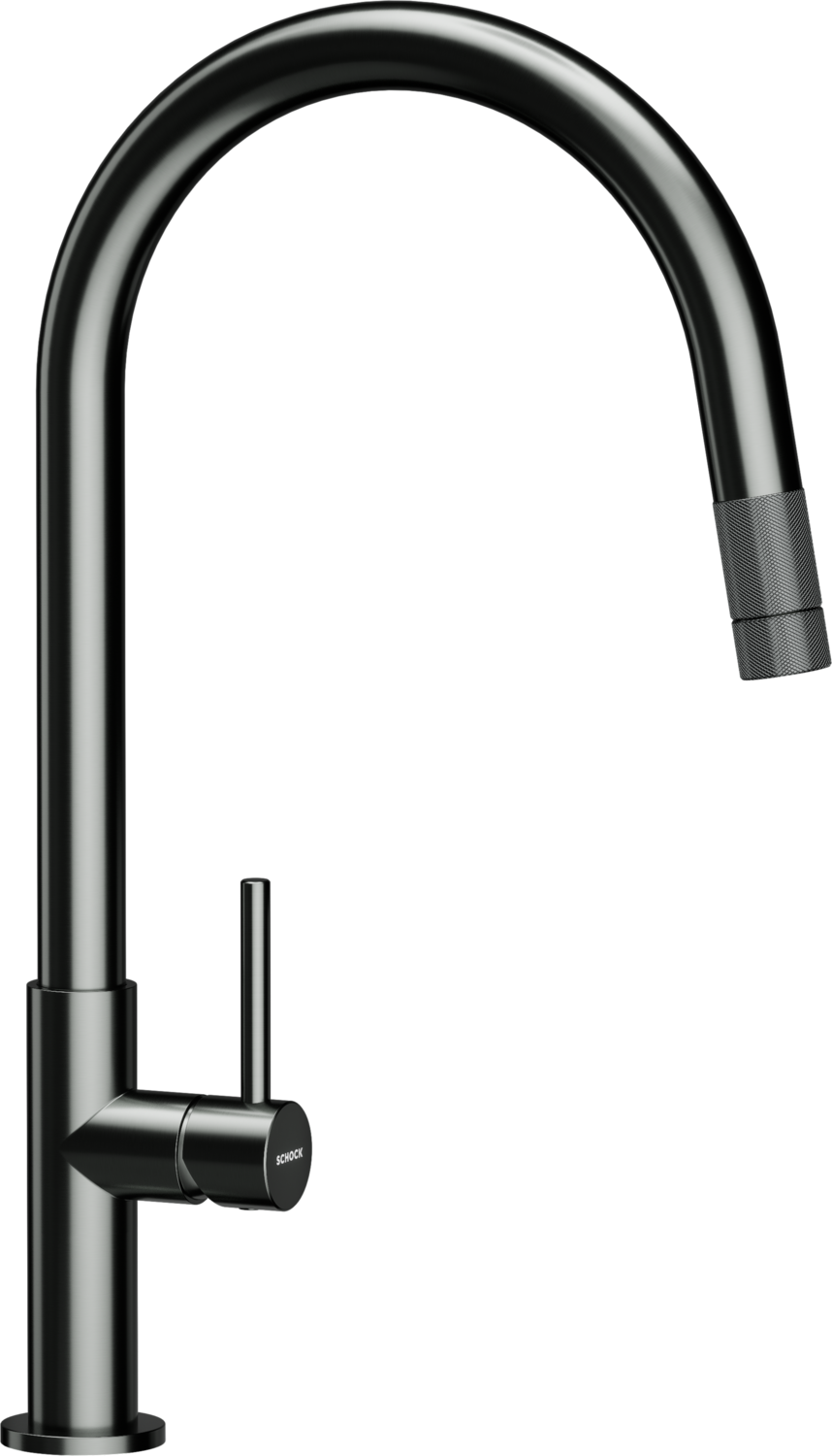 Kitchen Tap Talia Gunmetal brushed gooseneck Pull-out