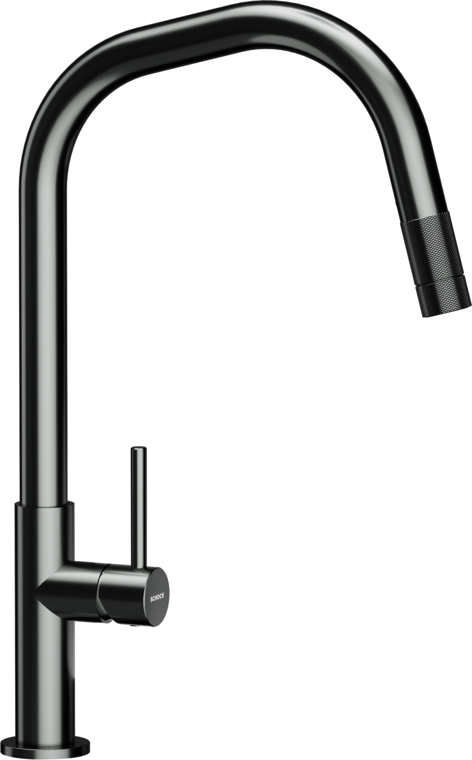 Küchenarmatur Talinos Gunmetal gebürstet Schwanenhals Ausziehbar