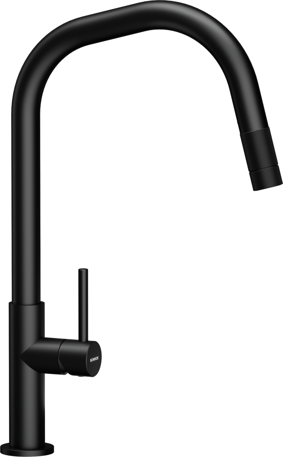 Kitchen Tap Talinos Black gooseneck Pull-out