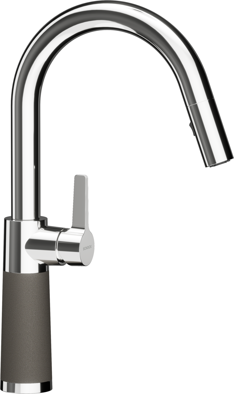 Küchenarmatur SC-520 Asphalt Schwanenhals Ausziehbar