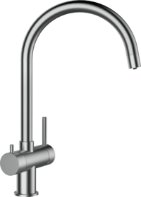 Kitchen Tap Ares Solide Stainless Steel  gooseneck Fix