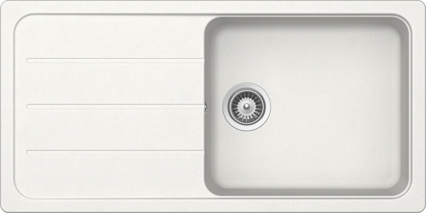 Kitchen Sink Formhaus D-100L White (Alpina) CRISTALITE®