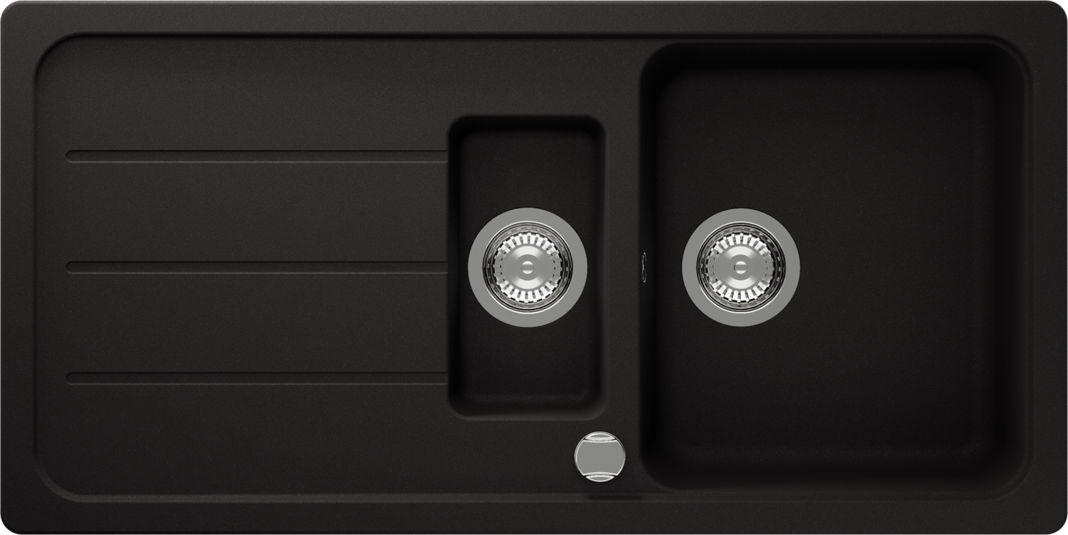 Kitchen Sink Formhaus D-150L Black (Nero) CRISTALITE®