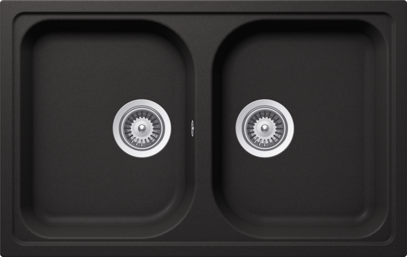 Kitchen Sink Formhaus N-200S Black (Nero) CRISTALITE®