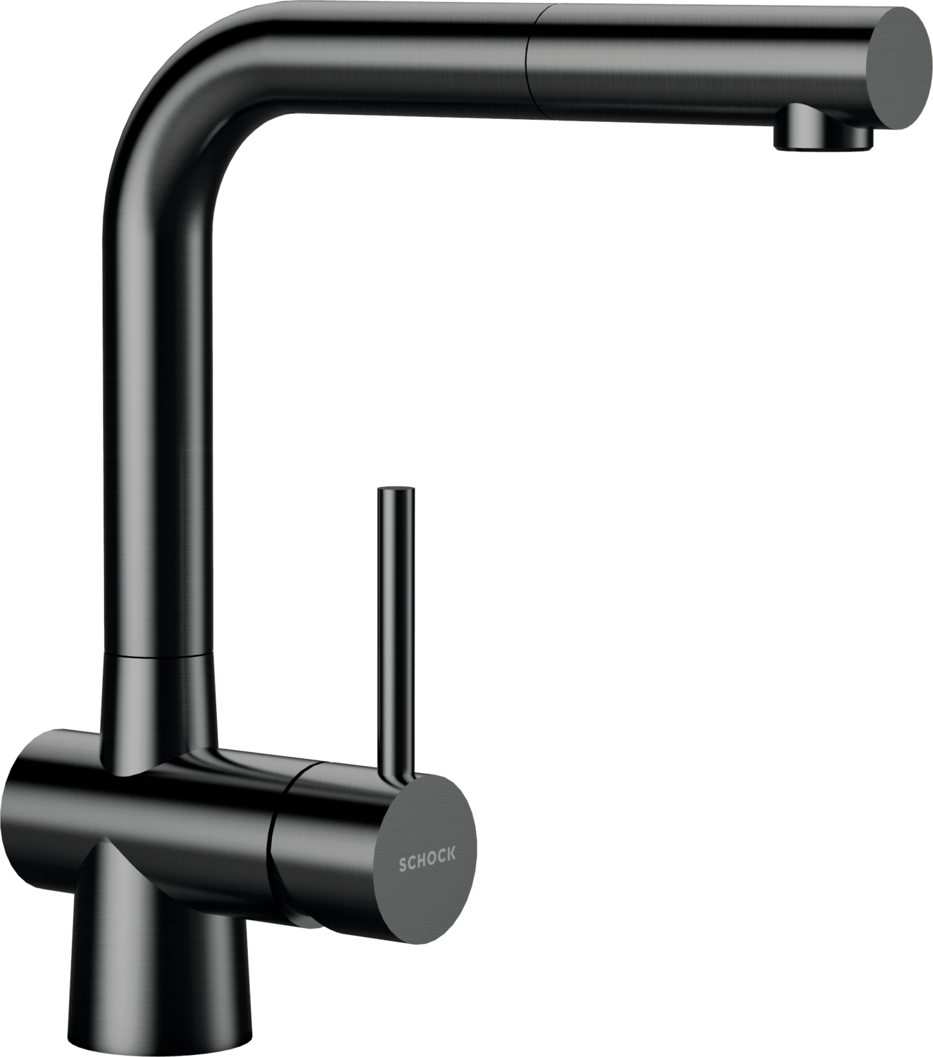 Kitchen Tap Laios Gunmetal brushed L-Form Pull-out