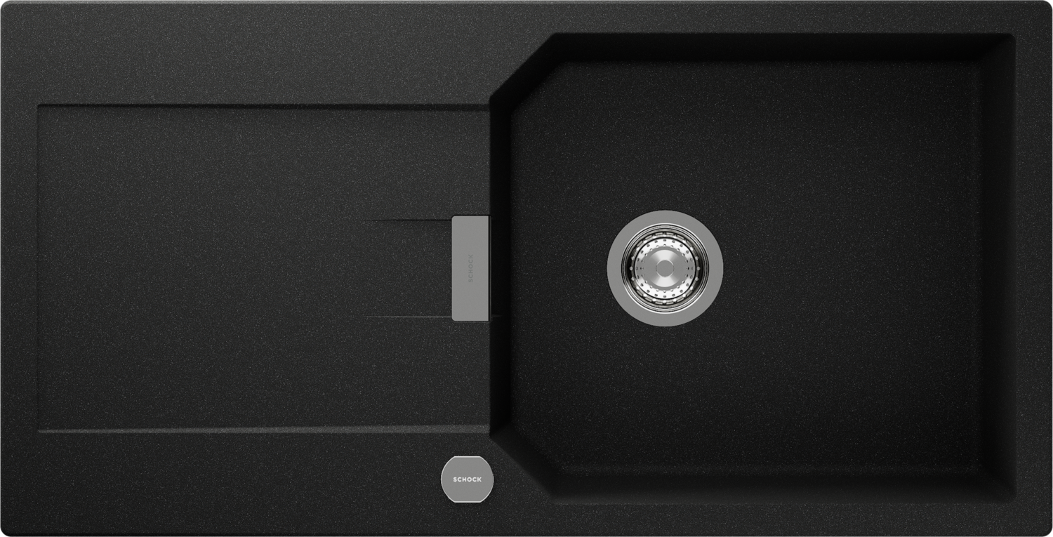 Küchenspüle Manhattan D-100L Schwarz (Onyx) CRISTALITE®