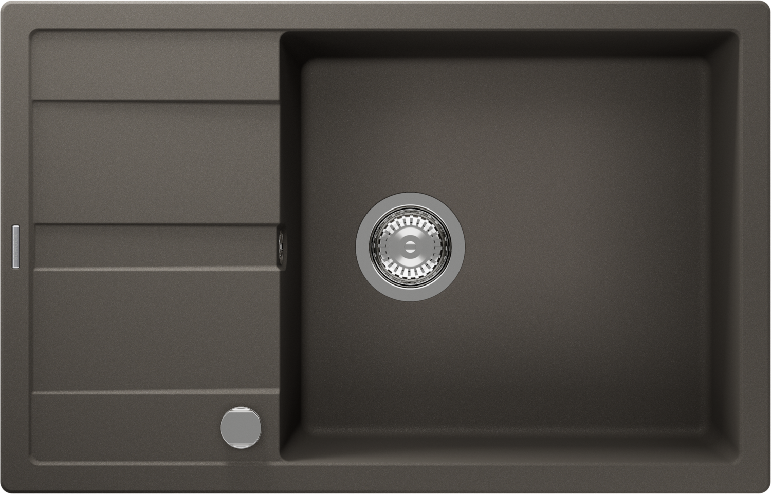 Küchenspüle Manhattan D-100LS Grau (Asphalt) CRISTALITE®