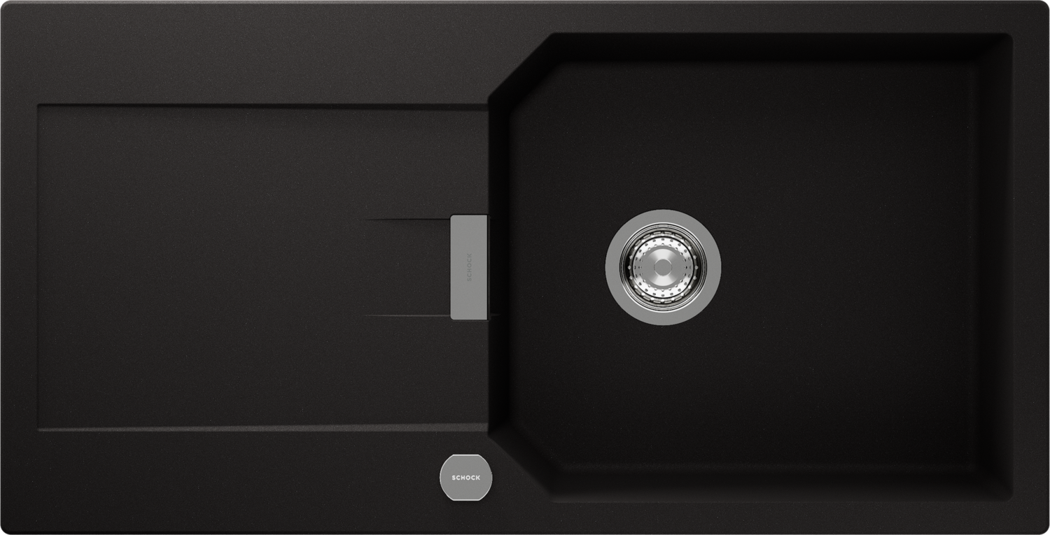 Küchenspüle Manhattan D-100L Schwarz (Nero) CRISTALITE®