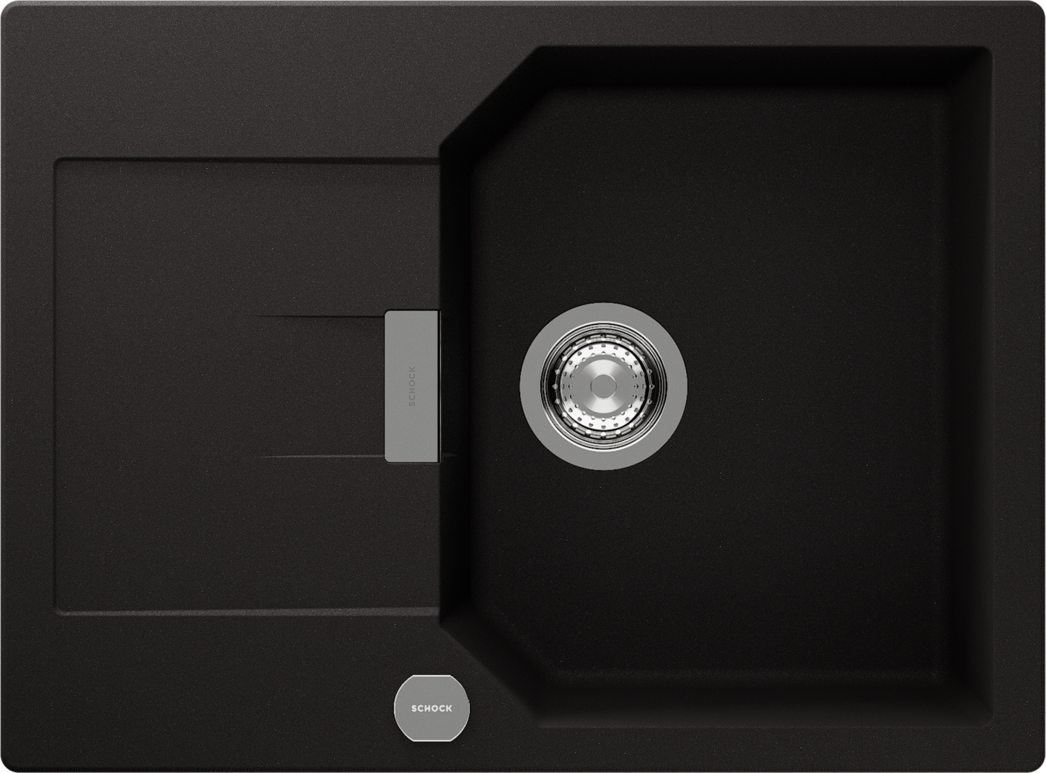 Küchenspüle Manhattan D-100S Schwarz (Nero) CRISTALITE®