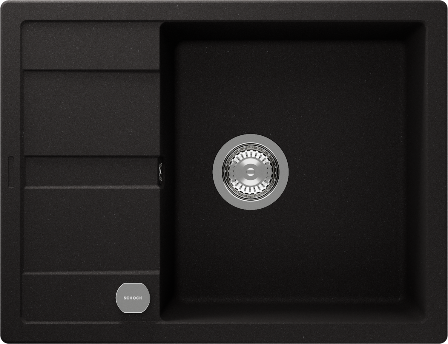 Küchenspüle Manhattan D-100 Schwarz (Nero) CRISTALITE®