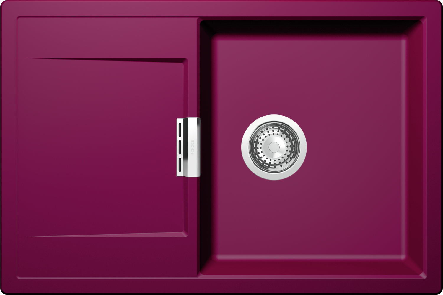 Küchenspüle Mono D-100 Rot (Berry) CRISTADUR®