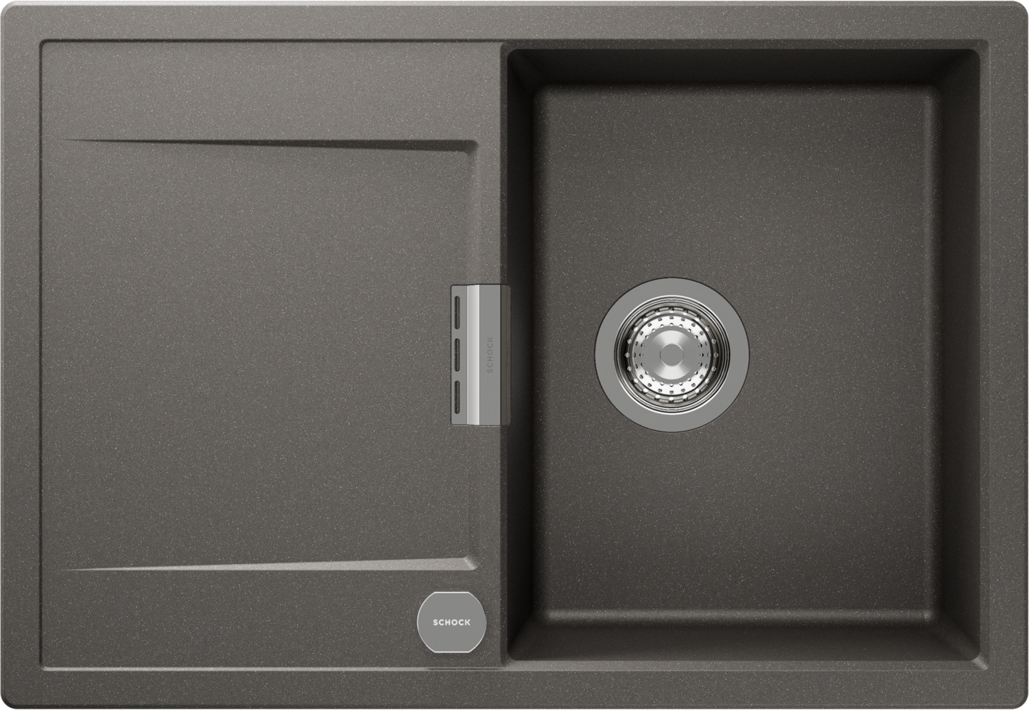 Küchenspüle Mono D-100S Grau (Silverstone) CRISTADUR®