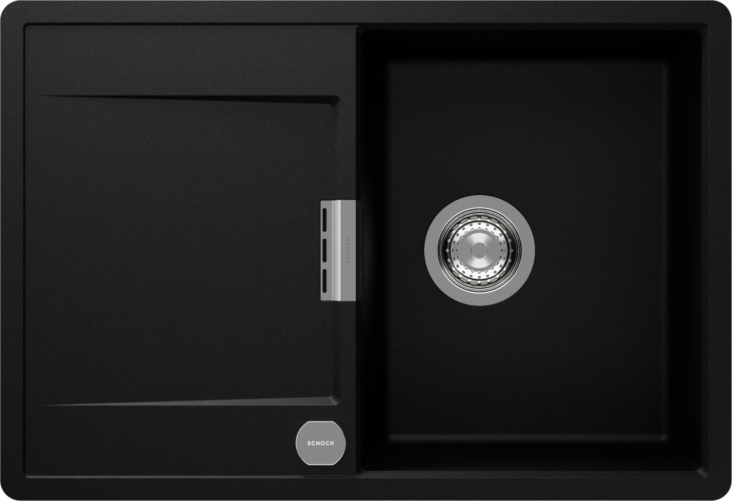 Küchenspüle Mono D-100S Schwarz (Puro) CRISTADUR®