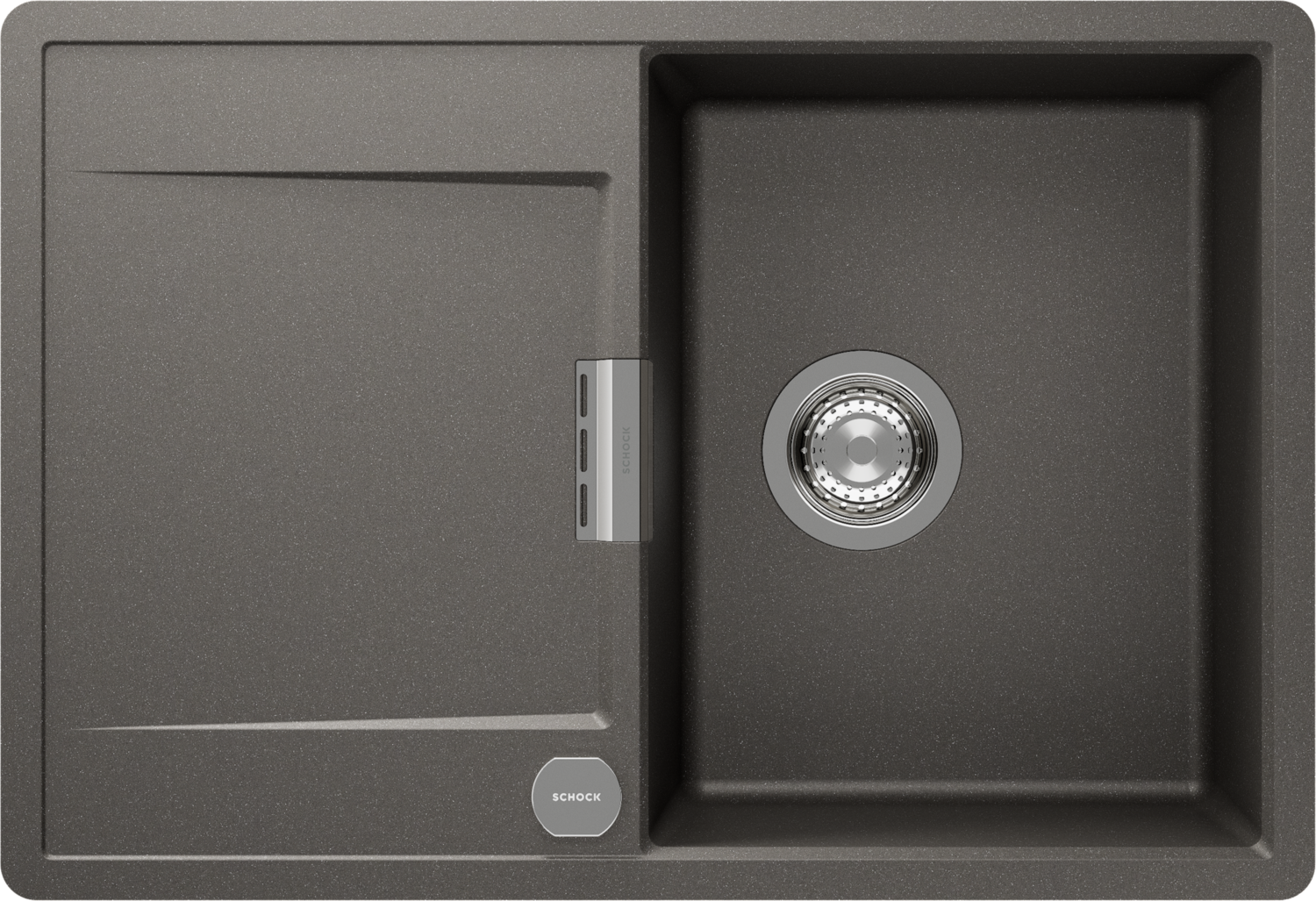 Dřezy Mono D-100S šedý tón (Silverstone) CRISTADUR®