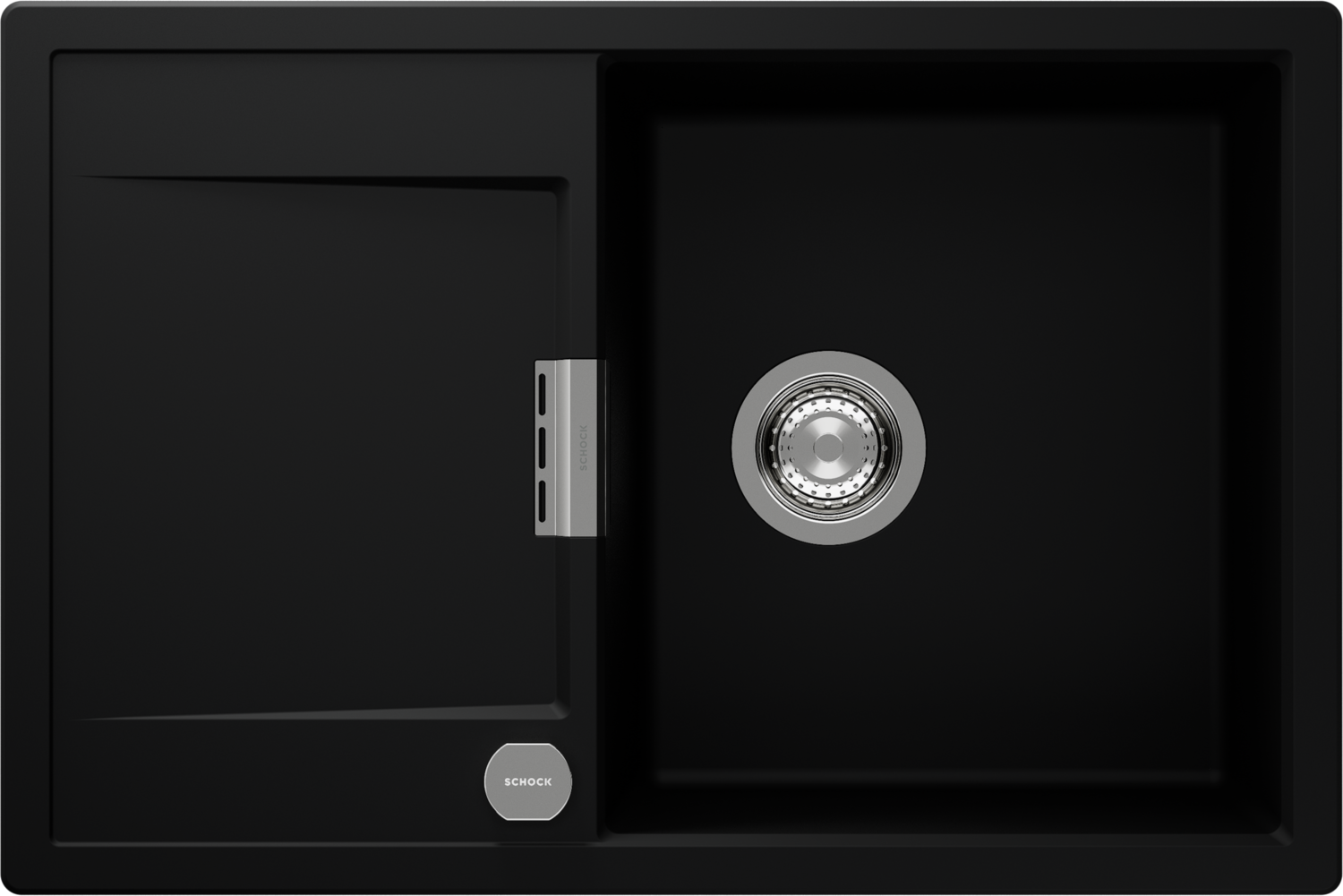 Küchenspüle Mono D-100 Schwarz (Night) CRISTADUR®
