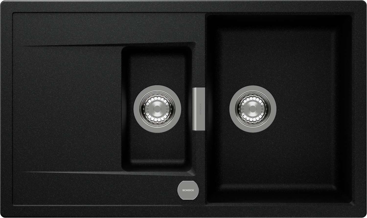 Küchenspüle Mono D-150 Schwarz (Magma) CRISTADUR®