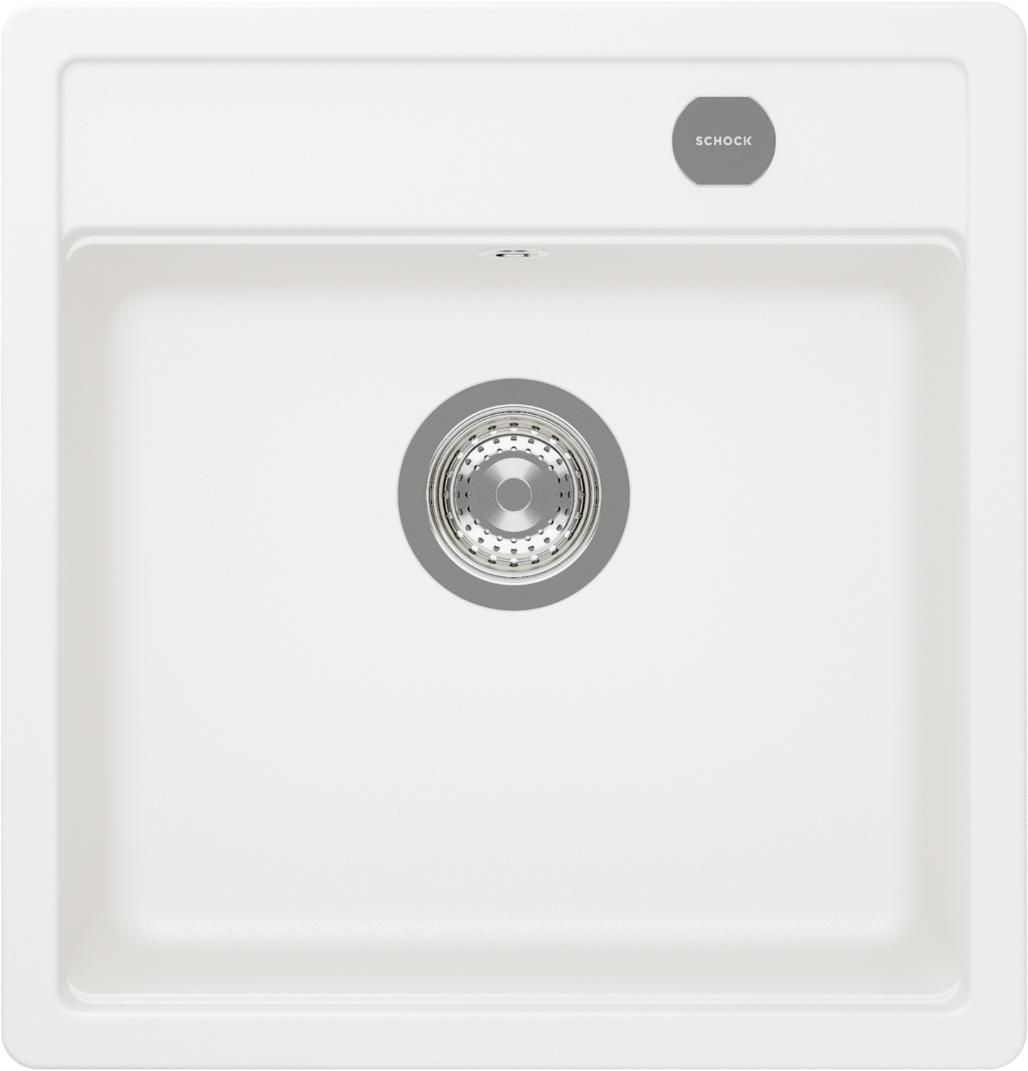 Küchenspüle Mono N-100S Weiß (Polaris) CRISTADUR®