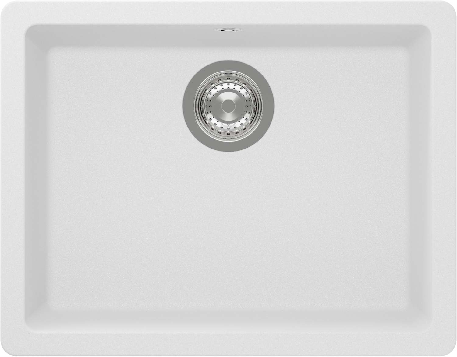 Kitchen Sink Quadro N-100 White (Alpina) CRISTALITE®