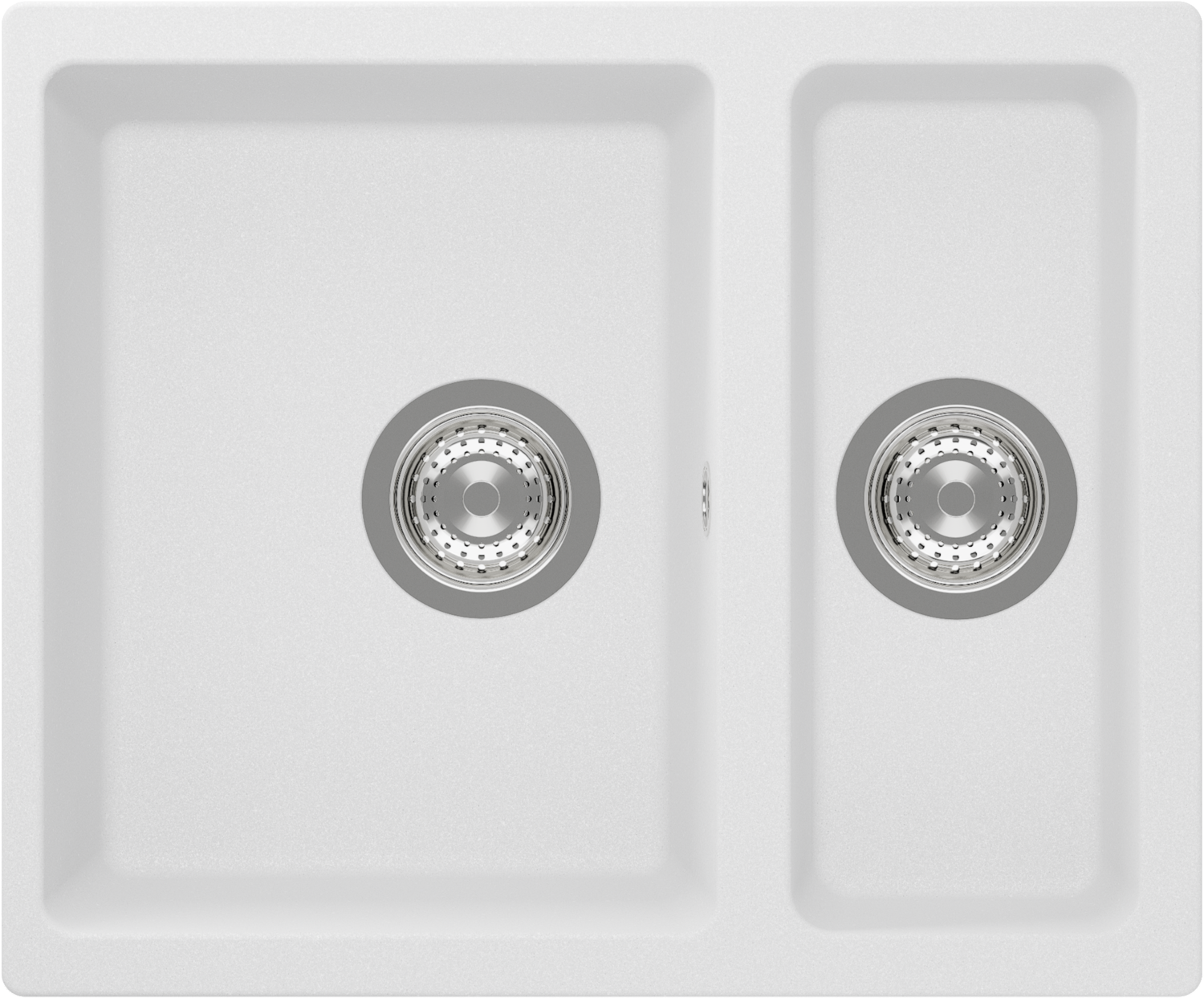 Kitchen Sink Quadro N-150Y White (Alpina) CRISTALITE®