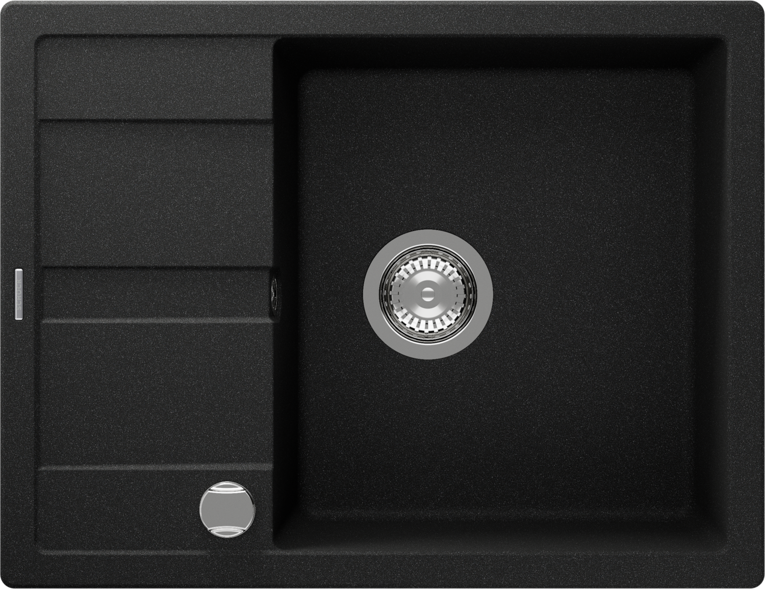 Kitchen Sink Ronda D-100L Black (Onyx) CRISTALITE®