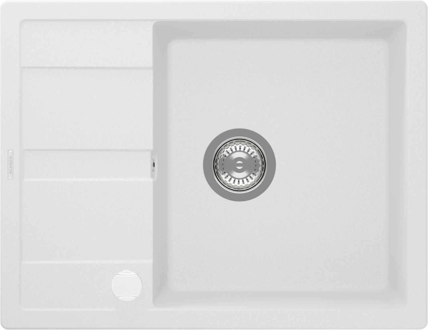Kitchen Sink Ronda D-100L White (Alpina) CRISTALITE®
