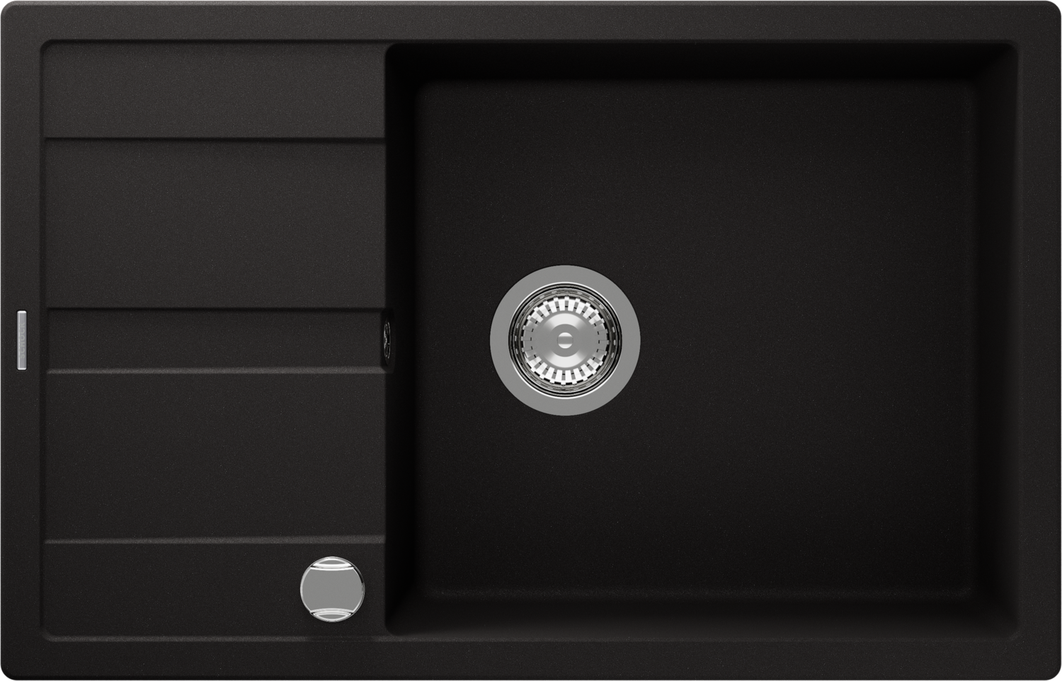 Kitchen Sink Ronda D-100XL Black (Nero) CRISTALITE®