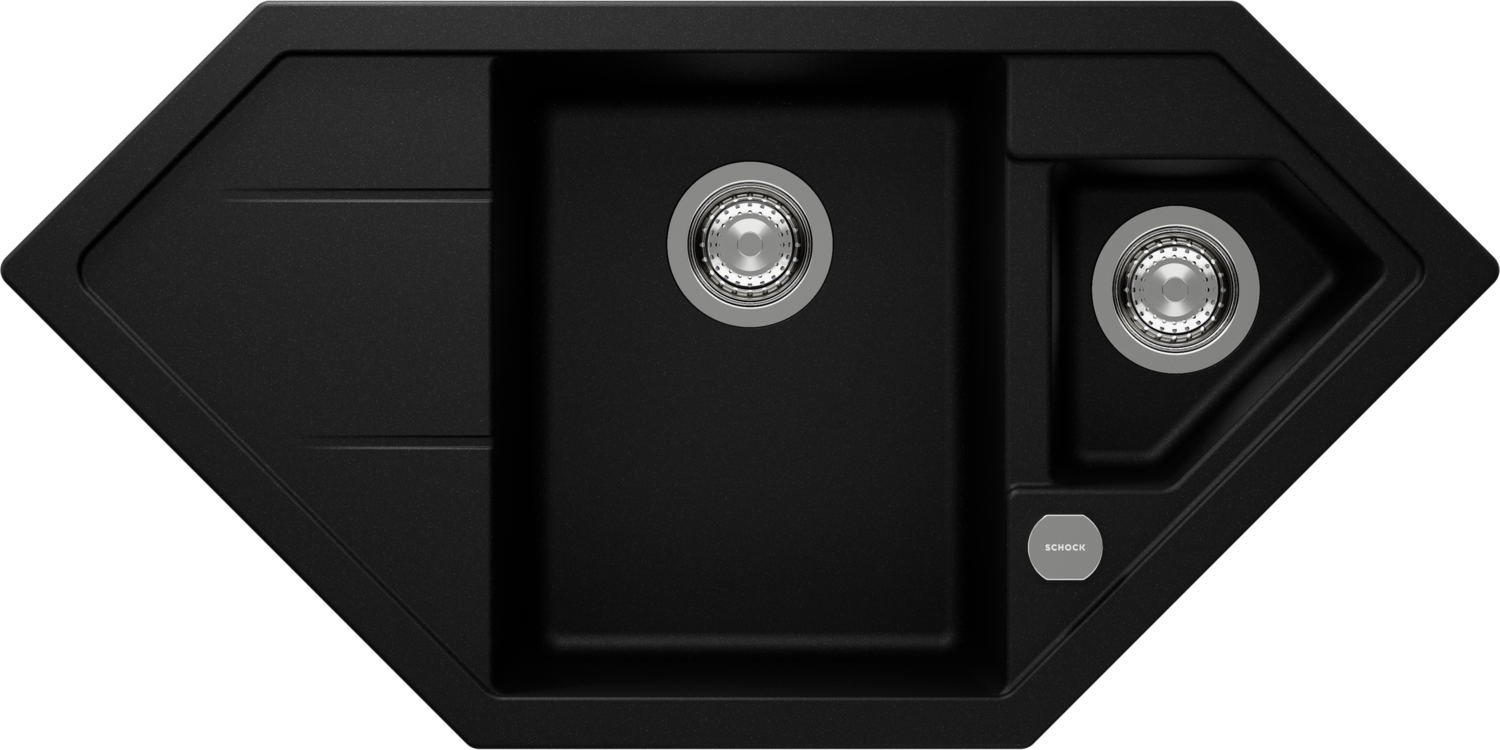 Kitchen Sink Signus C-150 Black (Puro) CRISTADUR®