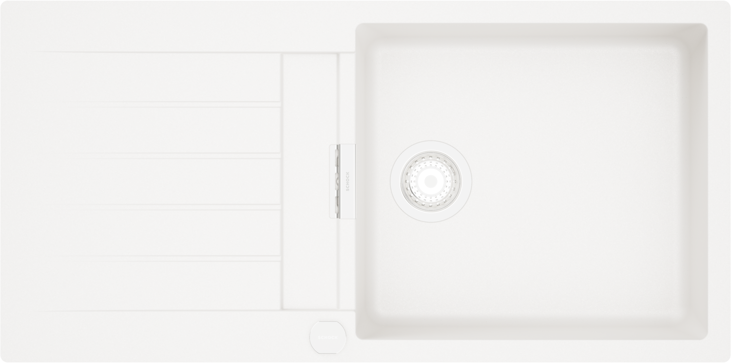 Kitchen Sink Signus D-100L White (Polaris) CRISTADUR®