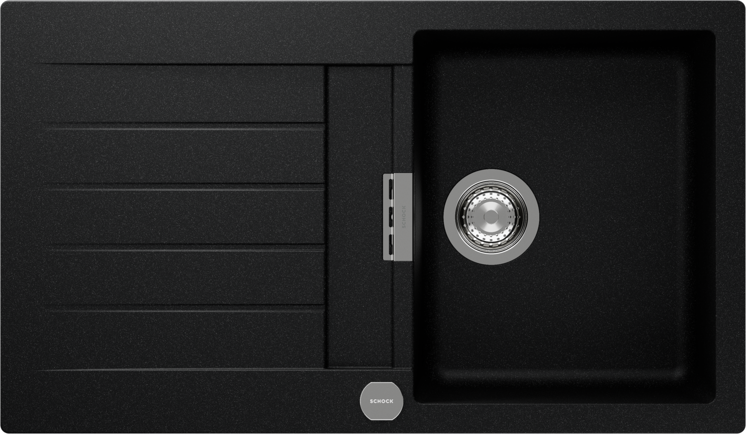 Küchenspüle Signus D-100 Schwarz (Magma) CRISTADUR®
