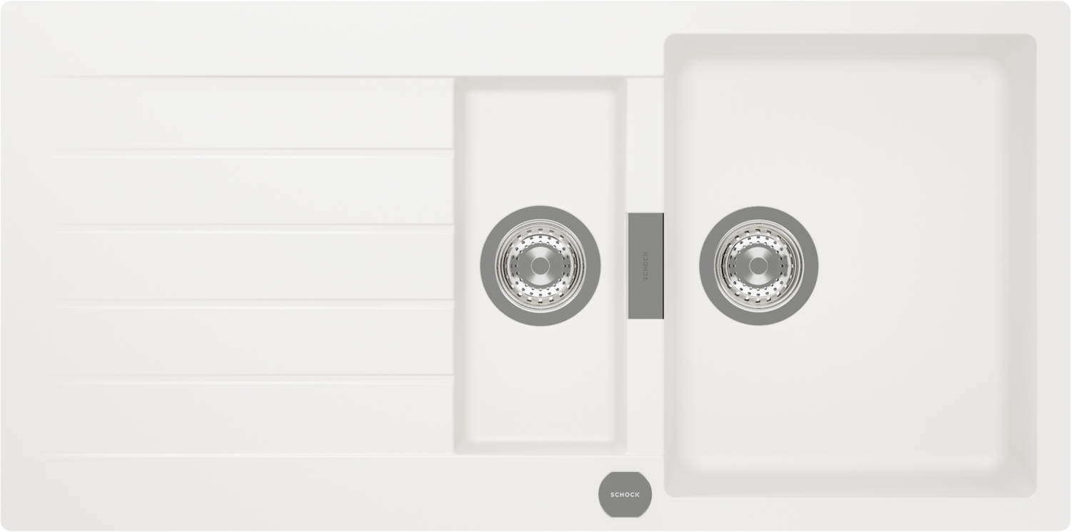 Kitchen Sink Signus D-150 White (Polaris) CRISTADUR®