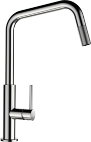Kitchen Tap Tanos Stainless Steel Look square Pull-out