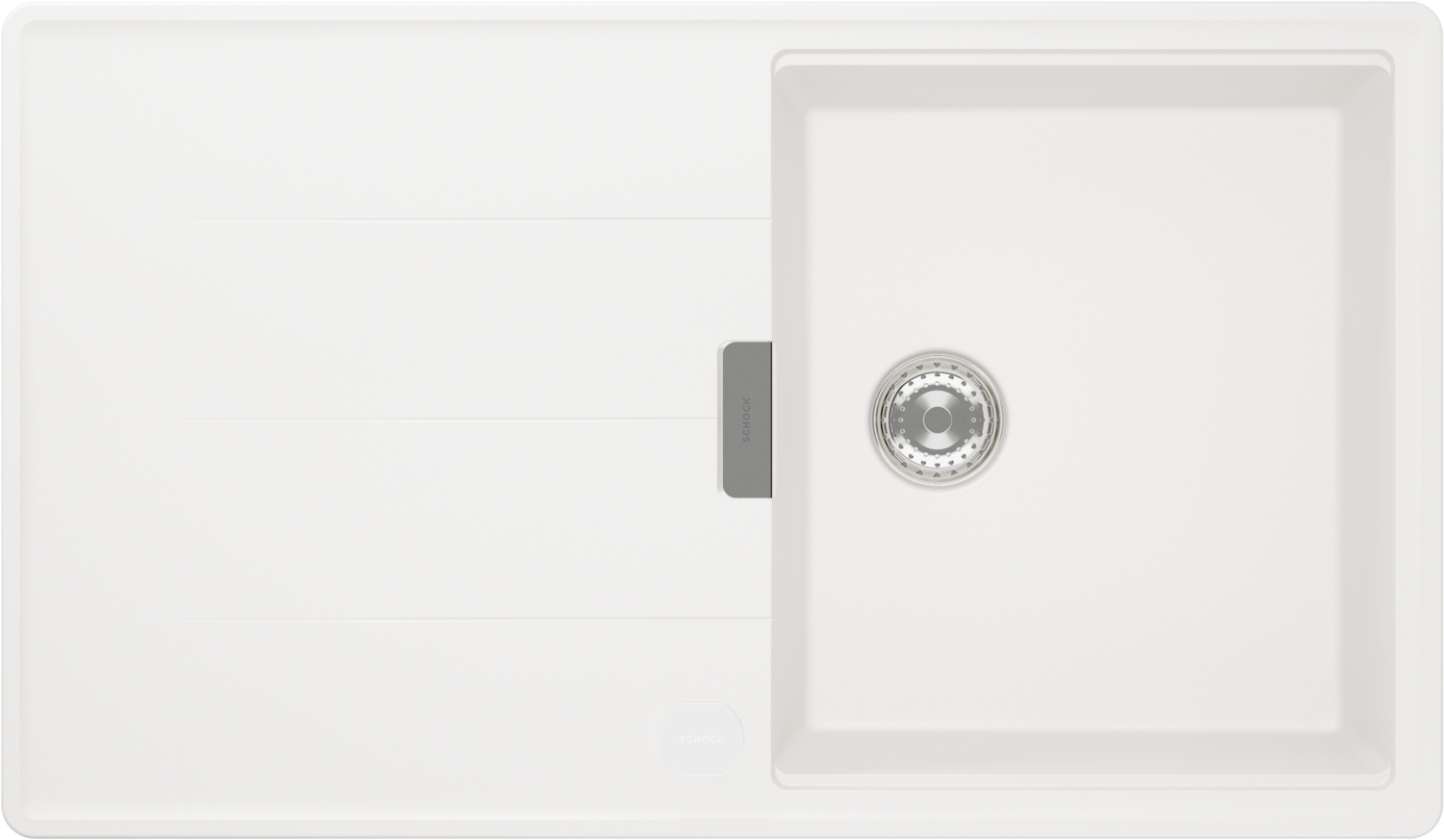 Kitchen Sink Tia D-100 White (Polaris) CRISTADUR®