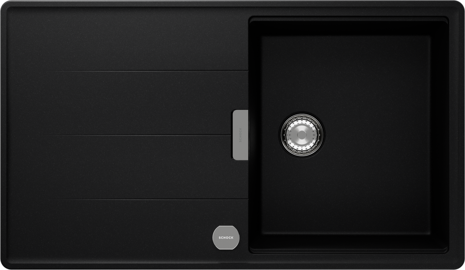 Kitchen Sink Tia D-100 Black (Puro) CRISTADUR®