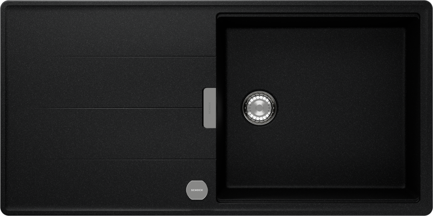 Küchenspüle Tia D-100L Schwarz (Magma) CRISTADUR®