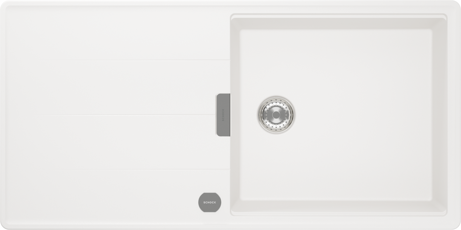 Kitchen Sink Tia D-100L White (Polaris) CRISTADUR®