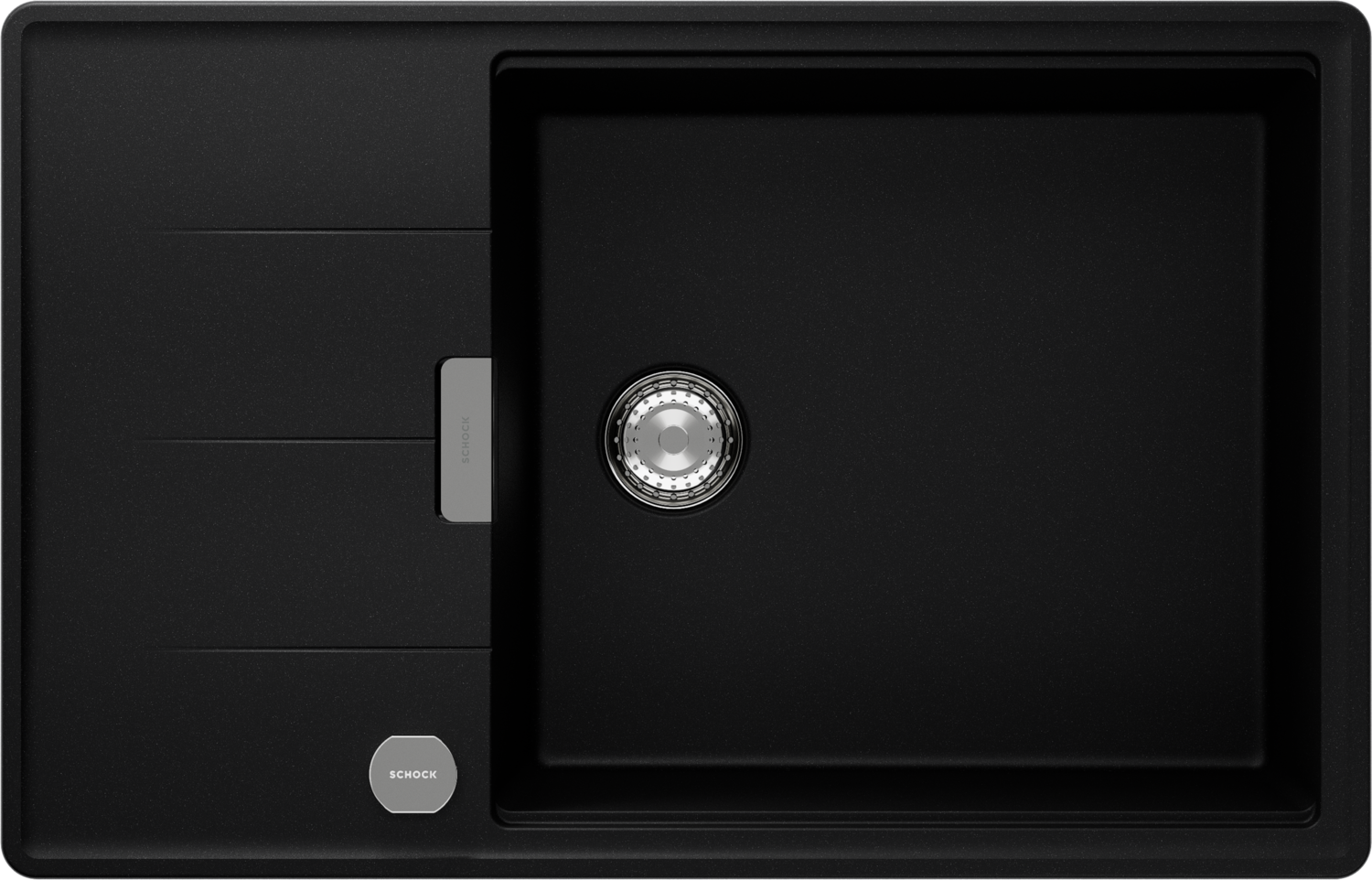 Kitchen Sink Tia D-100LS Black (Puro) CRISTADUR®