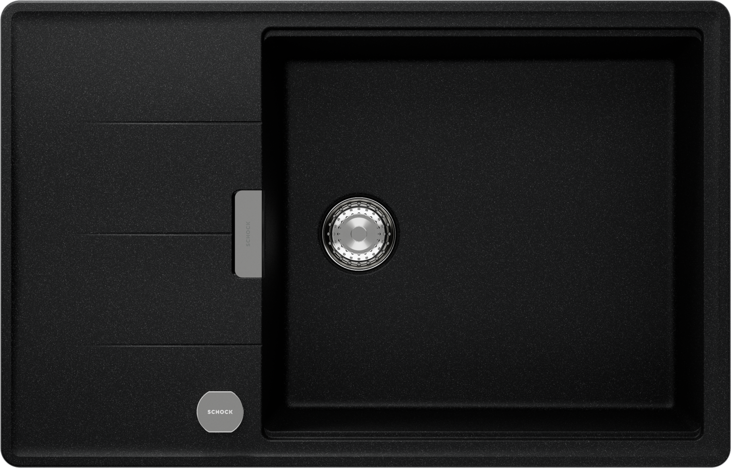 Dřezy Tia D-100LS černý tón (Magma) CRISTADUR®