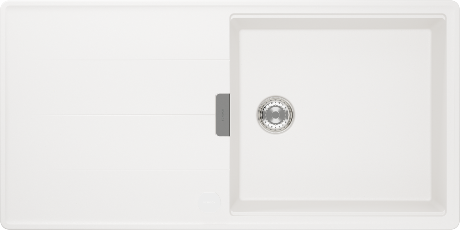 Kitchen Sink Tia D-100L White (Polaris) CRISTADUR®