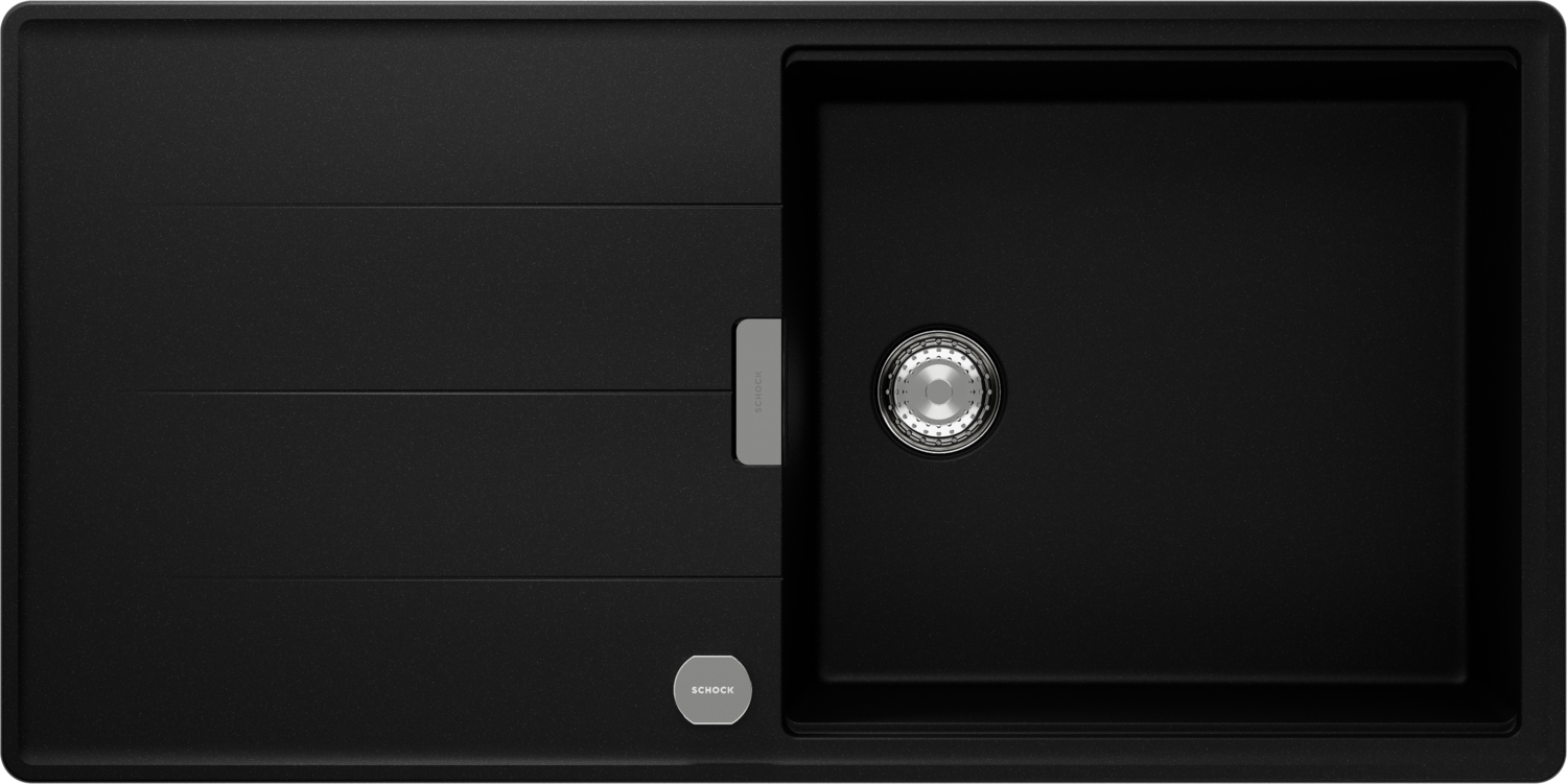 Küchenspüle Tia D-100L Schwarz (Puro) CRISTADUR®