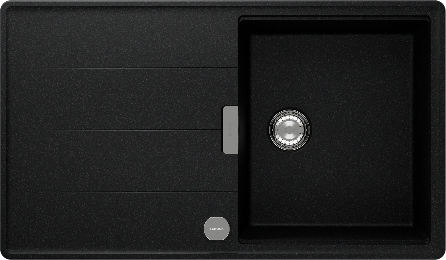 Küchenspüle Tia D-100 Schwarz (Magma) CRISTADUR®