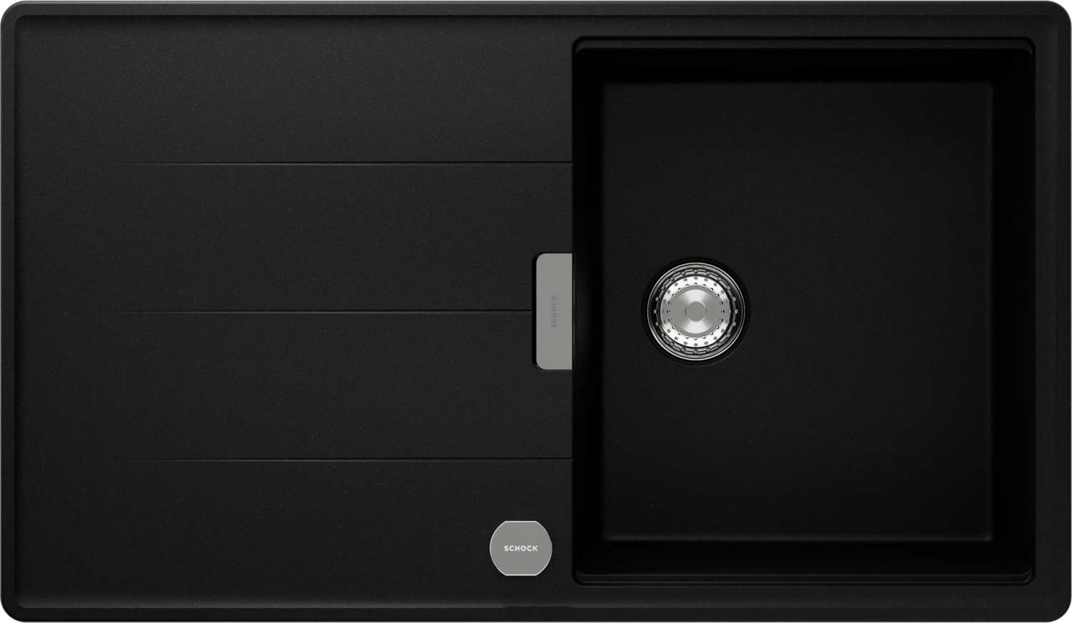 Küchenspüle Tia D-100 Schwarz (Puro) CRISTADUR®