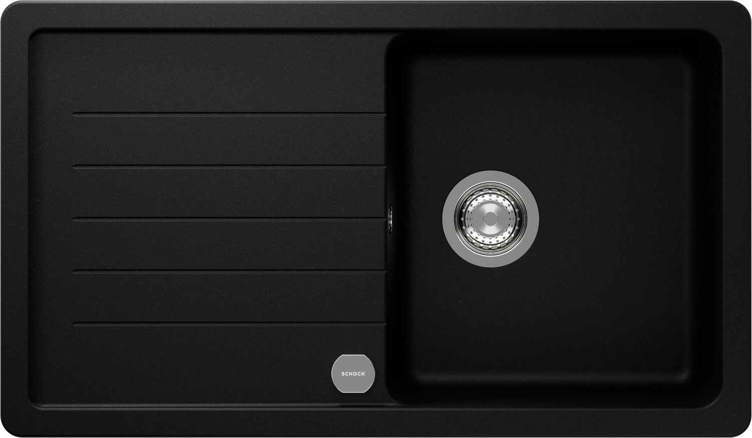 Küchenspüle Toledo D-100 Schwarz (Puro) CRISTADUR®