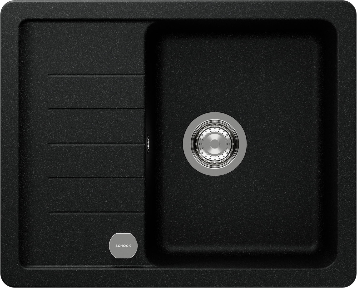 Küchenspüle Toledo D-100XS Schwarz (Magma) CRISTADUR®