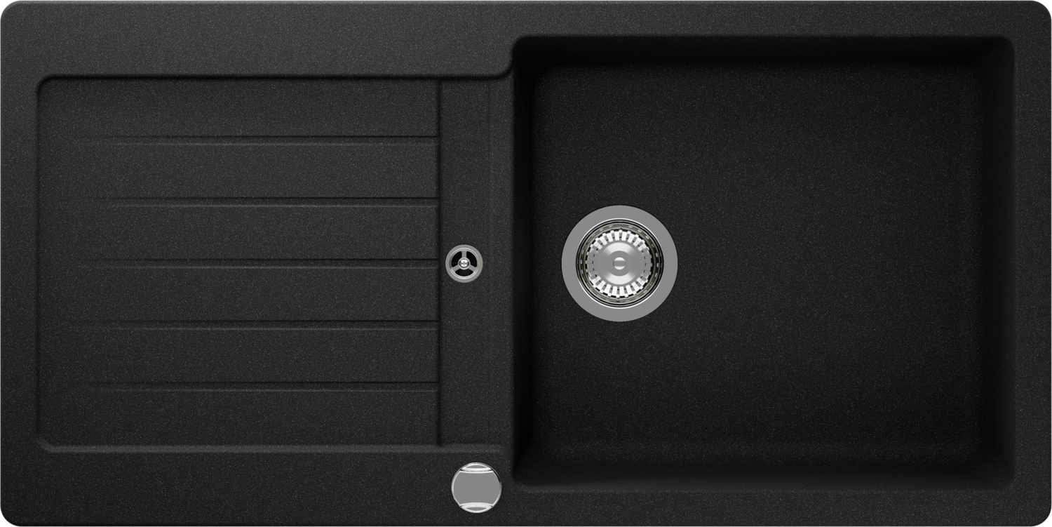 Kitchen Sink Typos D-100L Black (Onyx) CRISTALITE®