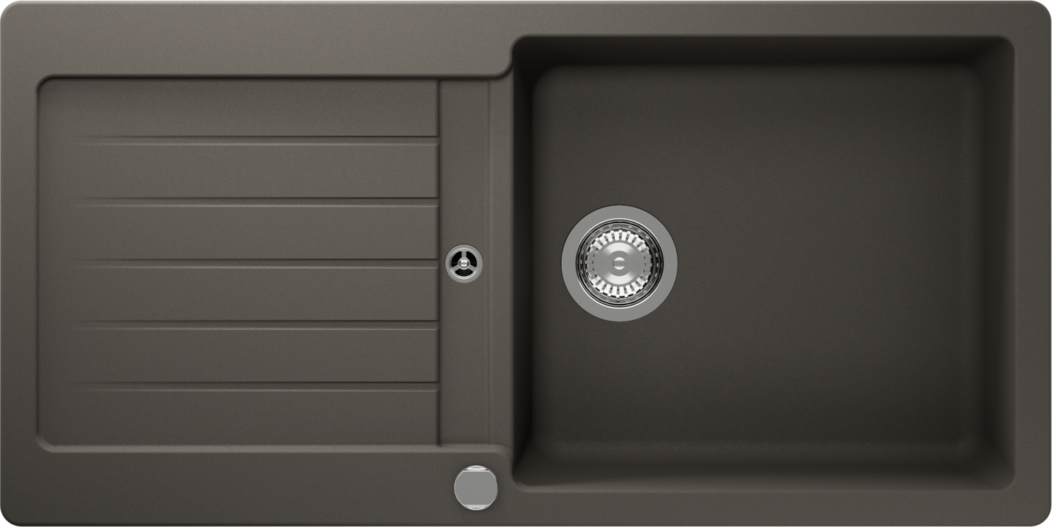 Kitchen Sink Typos D-100L Grey (Asphalt) CRISTALITE®
