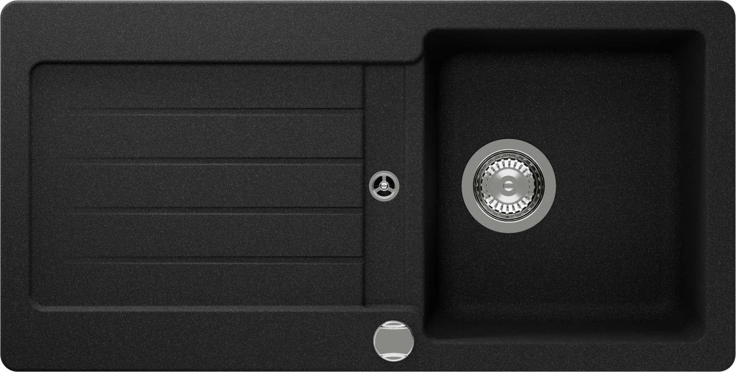 Kitchen Sink Typos D-100S Black (Onyx) CRISTALITE®
