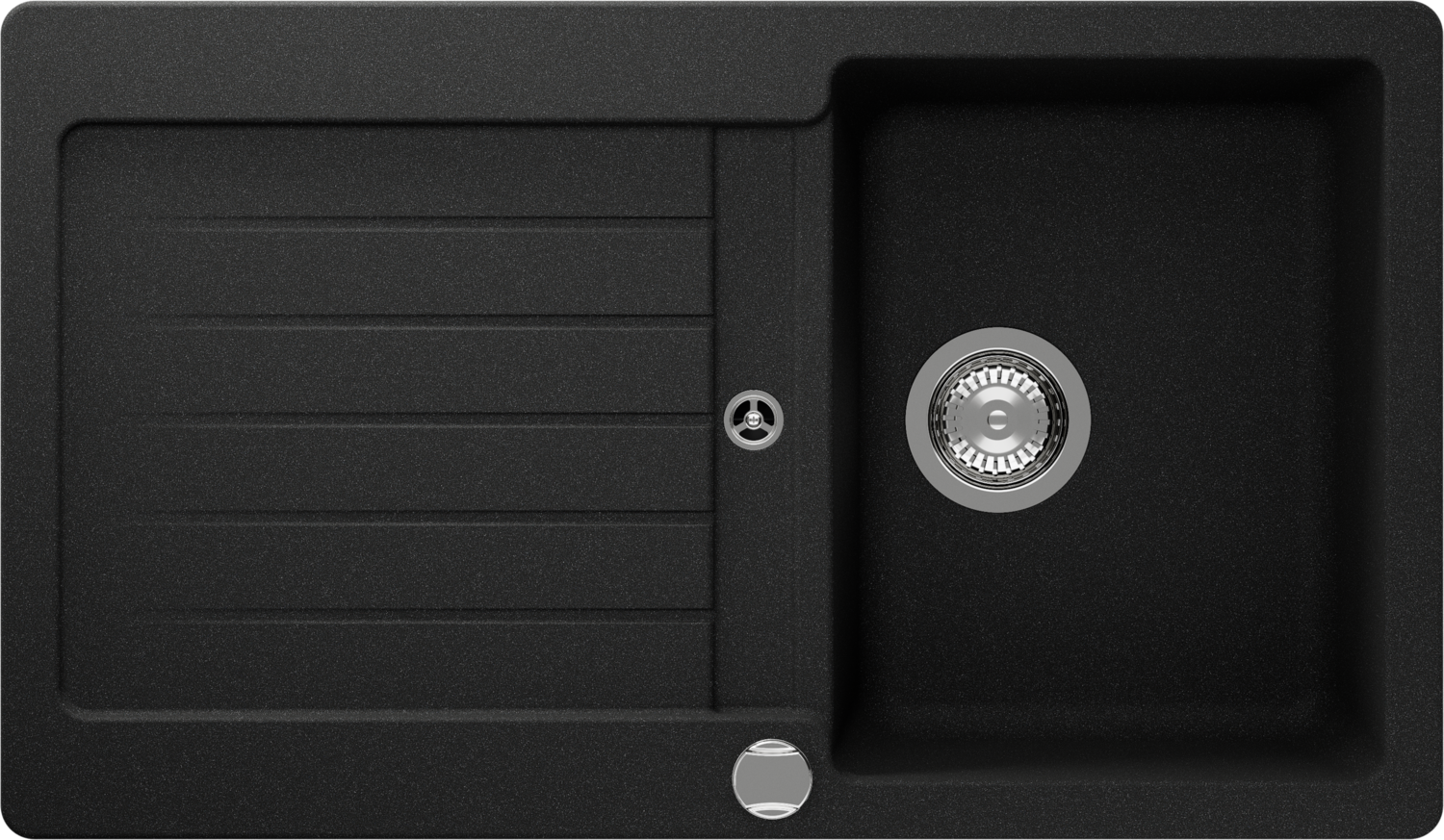 Dřezy Typos D-100 černý tón (Onyx) CRISTALITE®